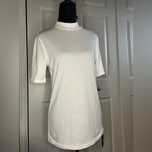 NWT Ficerd Mock Turtleneck, White, Small
